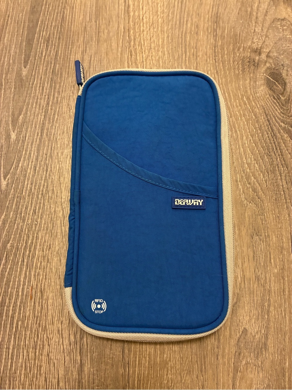 Defway Blue RFID Passport Holder Travel Wallet